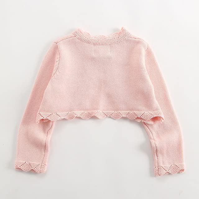 Girls Kids Knit Long Sleeve Lace Bolero Cardigan Sweater Toddler Cute Shawl Jacket Dress Cover Up Shrug2