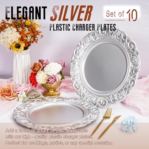 Platos Silver Charger 13" Set x10 miniatura 2