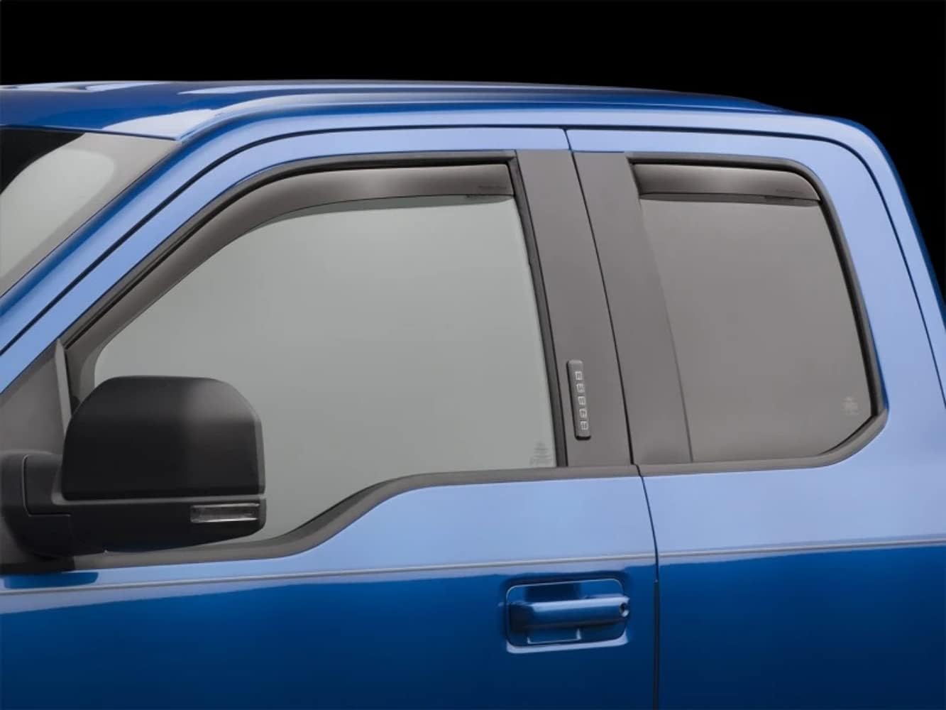 WEATHERTECH Custom Side Window Deflector for Ford F-150 Extended Cab - Front & Rear Set (84765)