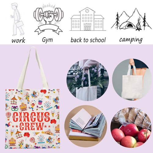 Bolso tote para amantes del circo, regalo para personal del circo, monos, payasos, espectáculo, director de pista miniatura 4