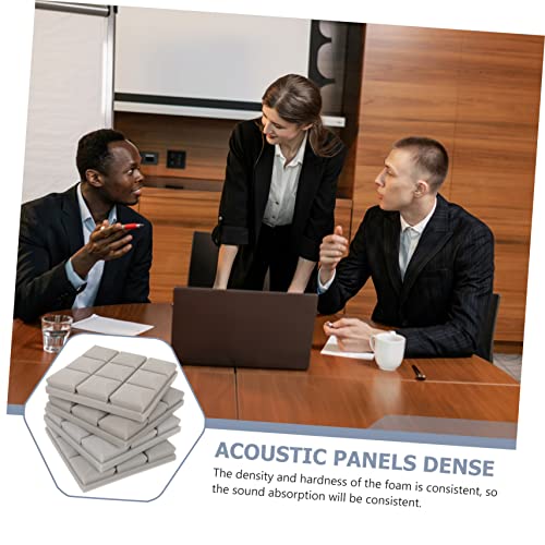 YARNOW 4pcs Paneles Acústicos de Espuma de Alta Densidad para Aislamiento Acústico en Estudios de Grabación, Cines en Casa, Oficinas, Reducción de Ruido y Color Gris miniatura 3