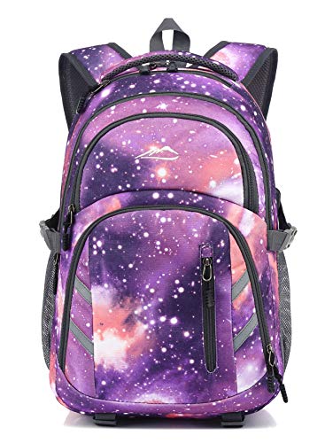 Backpack Bookbag for School College Student Laptop Travel with USB Charging Port (Galaxy G)