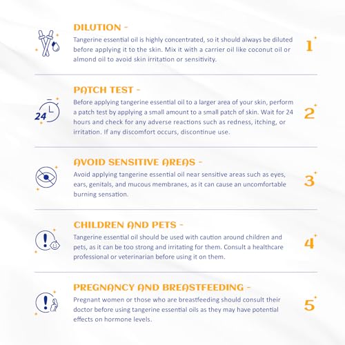 Image of HIQILI 100ML Tangerine Essential Oil, Skin Care, Hair Care, Air Purification, Can be Added to Body Lotion, Shampoos, Diffusers Use - 3.38 Fl Oz