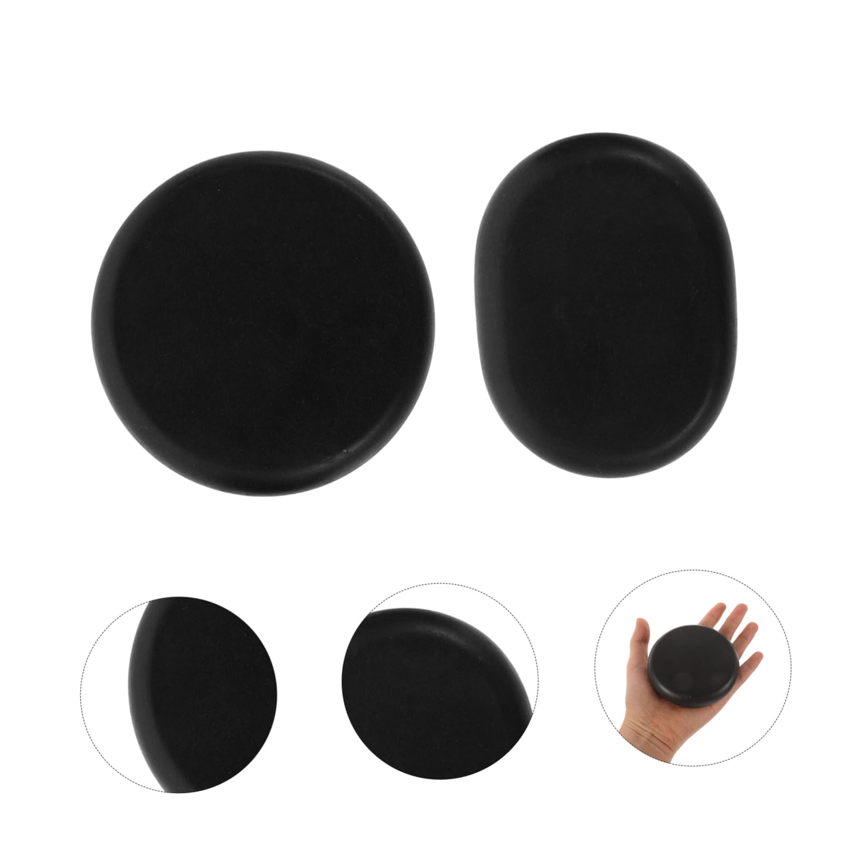 Calentador de Piedras Calientes 6piezas Bian Stone Redondas para Spa