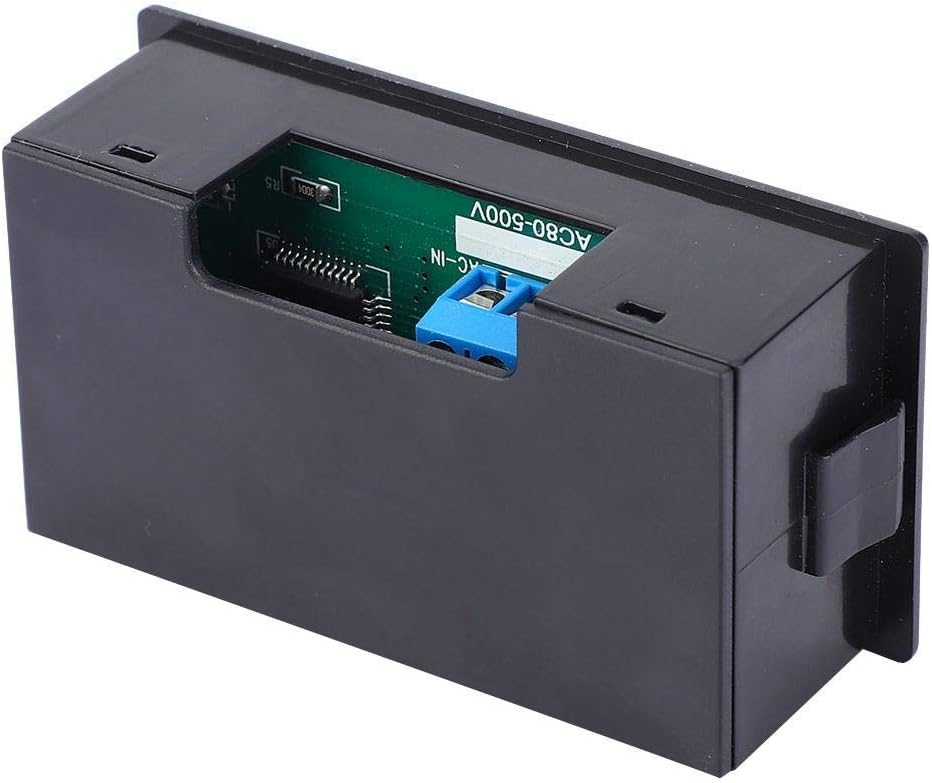YB5135DB AC80-500V Two Wires Mini Digital Voltmeter Panel Two-Wire LCD Display Digital Volt Panel Meter Voltage Monitor Tester Gauge with Digital LCD Blue Backlight Display