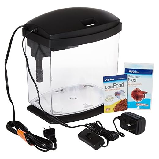 Aqueon Products 015905178020 LED Minibow Aquarium Kit, 1 Gallon, Black