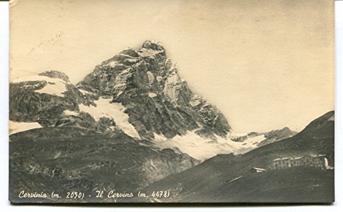 1953 Cervinia Il Cervino Guller Aosta La Genzianelle Lucca FP B/N VG Cartolina Postale