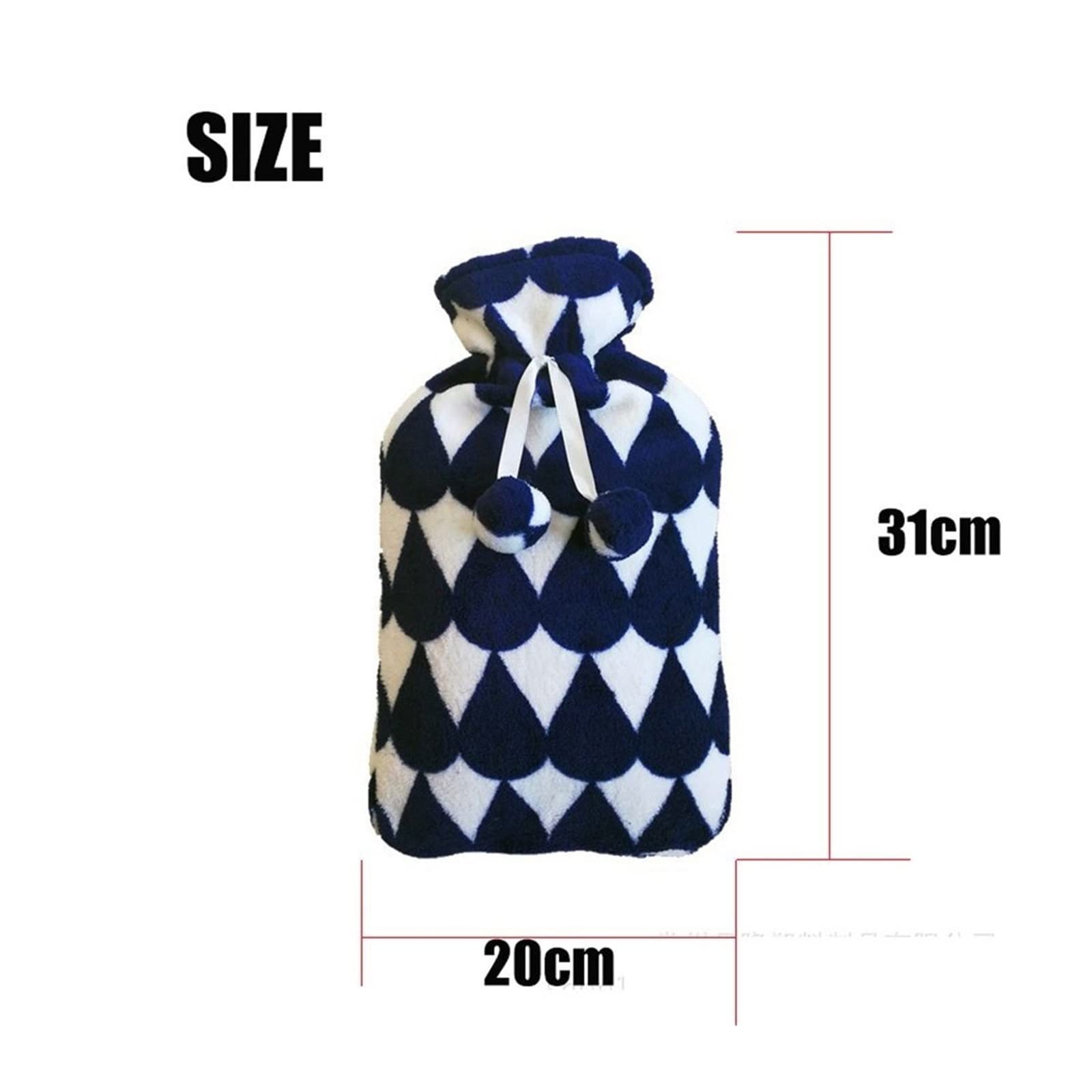 Botellas de agua caliente Lavable Extraíble Protector grande for botella Funda protectora Bolsa Coral Fleece