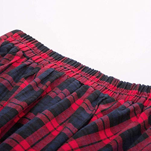 Midi Skirts for Women,Womens Summer Fashionable Casual Loose Fit Plaid Skirts Vintage Plaid High Waist Skirt with Pocket3