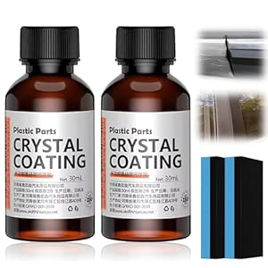 dssuoa 2Pcs Acssart Car Plastic Plating Refurbishing Agent,Crystal Coating for Car Plastic Parts,Plastics Parts Crystal Coating,Coating Agent for Automotive Exterior and Interior Plastics Parts