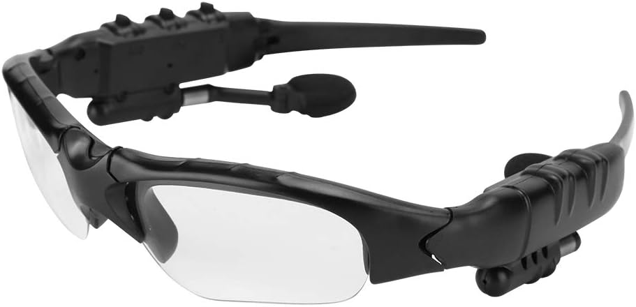 Bone Conduction Glasses, Wireless Stereo Stable Connection, Audio Glasses Transparent Frame for Runners Cyclists Joggers Music Lovers Outdoor Activities