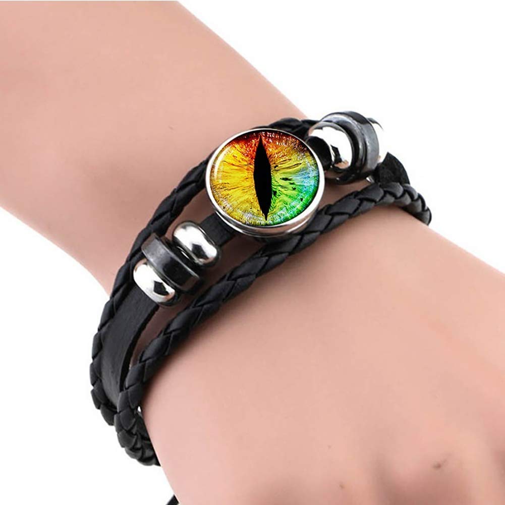 Armband für Männer und Frauen, Unisex-Armband, Retro-Schmuck, Geschenkanhänger, mehrschichtiges geflochtenes Seilarmband, Farbe: 6# (Color : 1#)