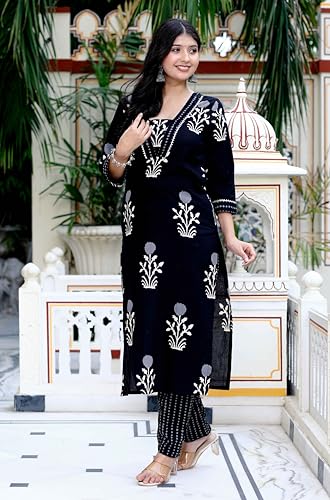 Image of Doriyaan Womens Cotton Light Pink Scenic Birds And Leaf Floral Printed Straight Pakistani Style Kurta And Palazzo