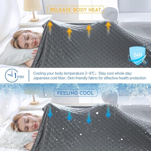 Image of AmyHomie Cooling Blanket for Hot Sleepers,Lightweight Summer King Size