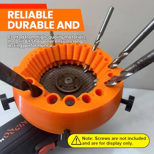 Image of Serplex Drill Bit Sharpener Attachment for Angle Grinder, 2-13mm, 125mm | Restores Worn Drill Edges, Supports Consistent Sharpening, Compact Workshop Attachment, Helps Extend Usable Bit Life, Suitabl