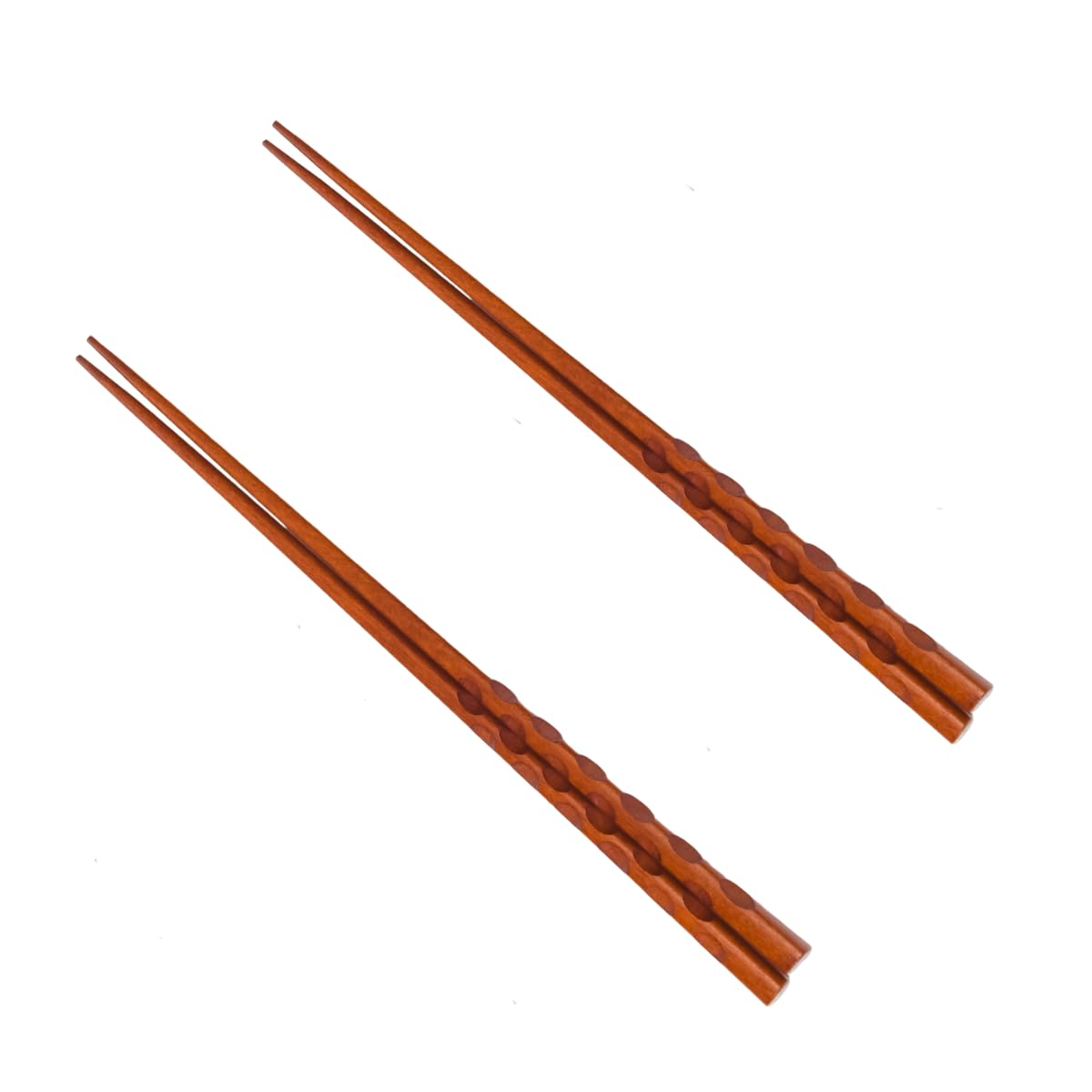 Tokunari Wooden Lacquered Chopsticks 23.5cm Set of 2 Pairs | Easy to Use Japanese Modern Chopsticks (Rancarved) TAE-203 : Home & Kitchen