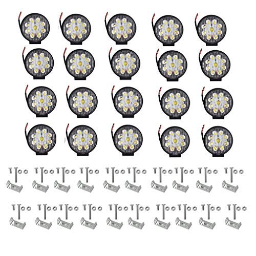 Buy 20x 4inch 27W Round LED Work Lights Pod SPOT Beam Offroad Fog