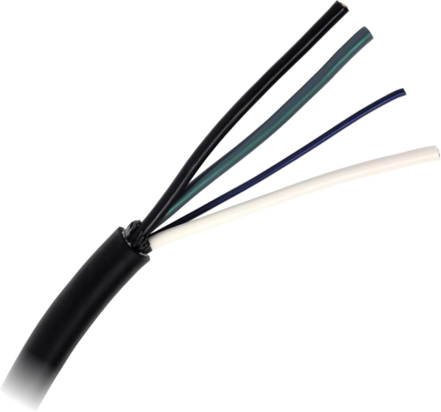 Inteset 25' 40A EV Charger J-1772 Plug Replacement Cable, Charger End Bare Wire for Easy Replacement of Original Cable on Chargers up to 40 Amps, Made in The USA.