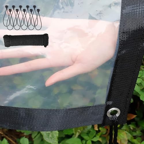 Bâche transparente en PVC imperméable tonnelle protection pluie plantes - 2