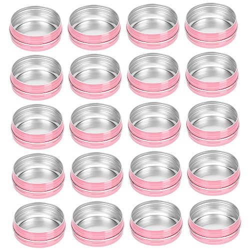 CALLARON 20Piezas Cajas De Crema De Aluminio De Contenedores Vacíos Para Cosméticos Almacenamiento Seguro Con Tapa Para Maquillaje Bálsamos