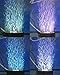 NICREW Multi-Colored Aquarium LED Bubbler Stone Disk, Fish Tank Bubbler with Auto Color Changing LEDs
