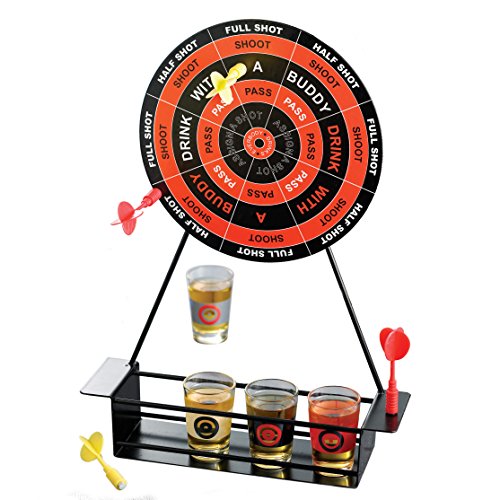 Crystal Clear 326253-GB Shot Glass Darts Bar Game Set, 2x2x2