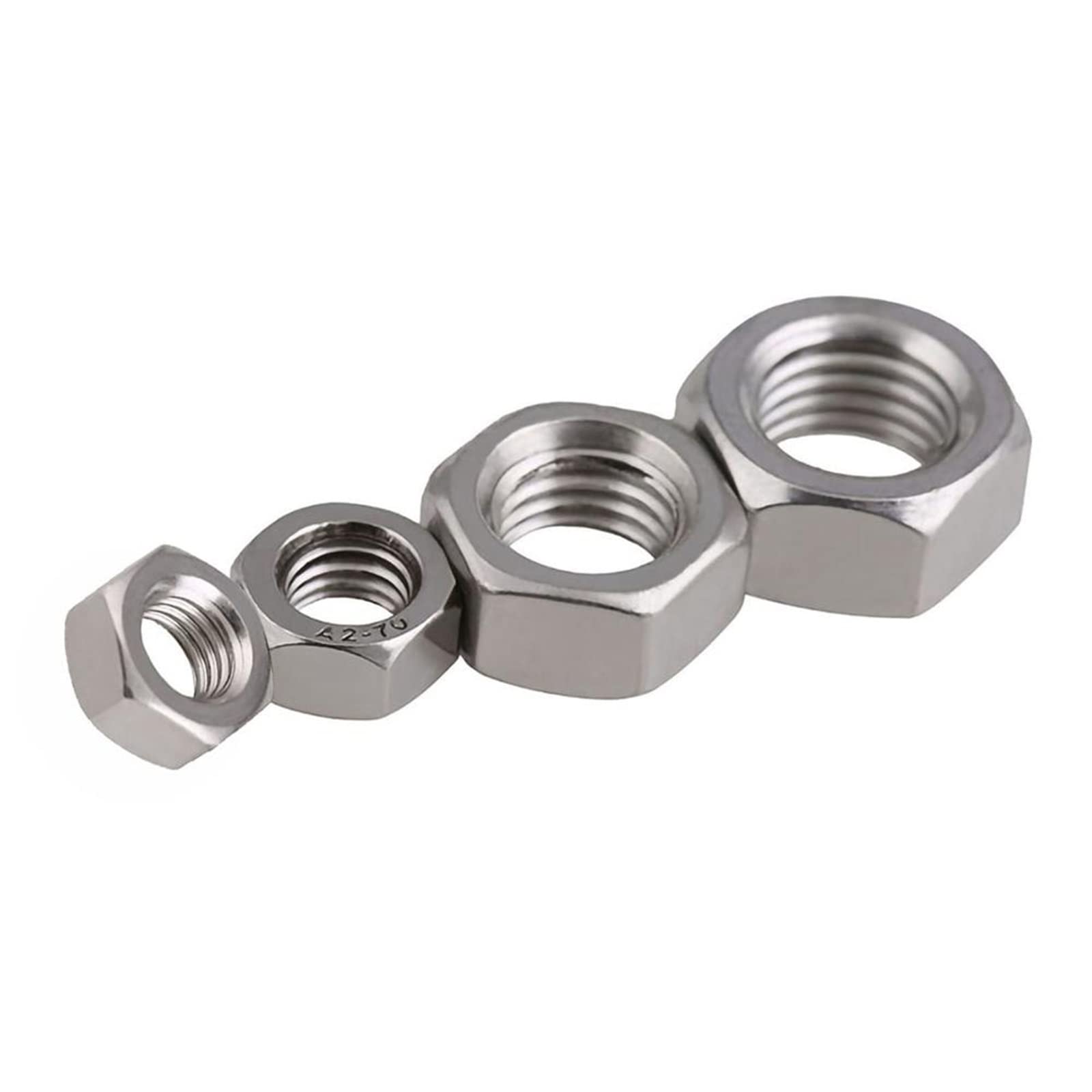 JINGYAN Nakrętki zabezpieczające Metric Left Hand Thread Hex Nut Stainless Steel Reverse Hexagon Nuts Tooth(M5 (10pcs))