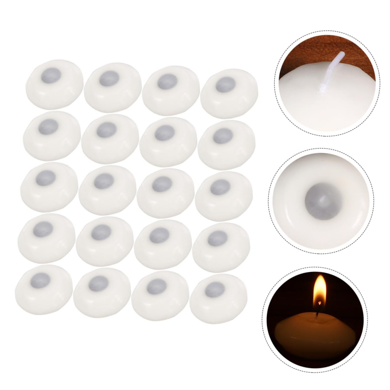 Unomor 100pcs Adorable Floating Candles for Weddings Parties and Events Elegant Illumination for Centerpieces and Pool Decor Wax Dripless Design