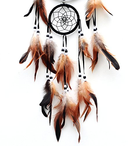 Urdeoms Dream Catcher Handmade Wall Hanging Home Decor Dream Catcher with Feathers Dia 6.29"(NO.8)