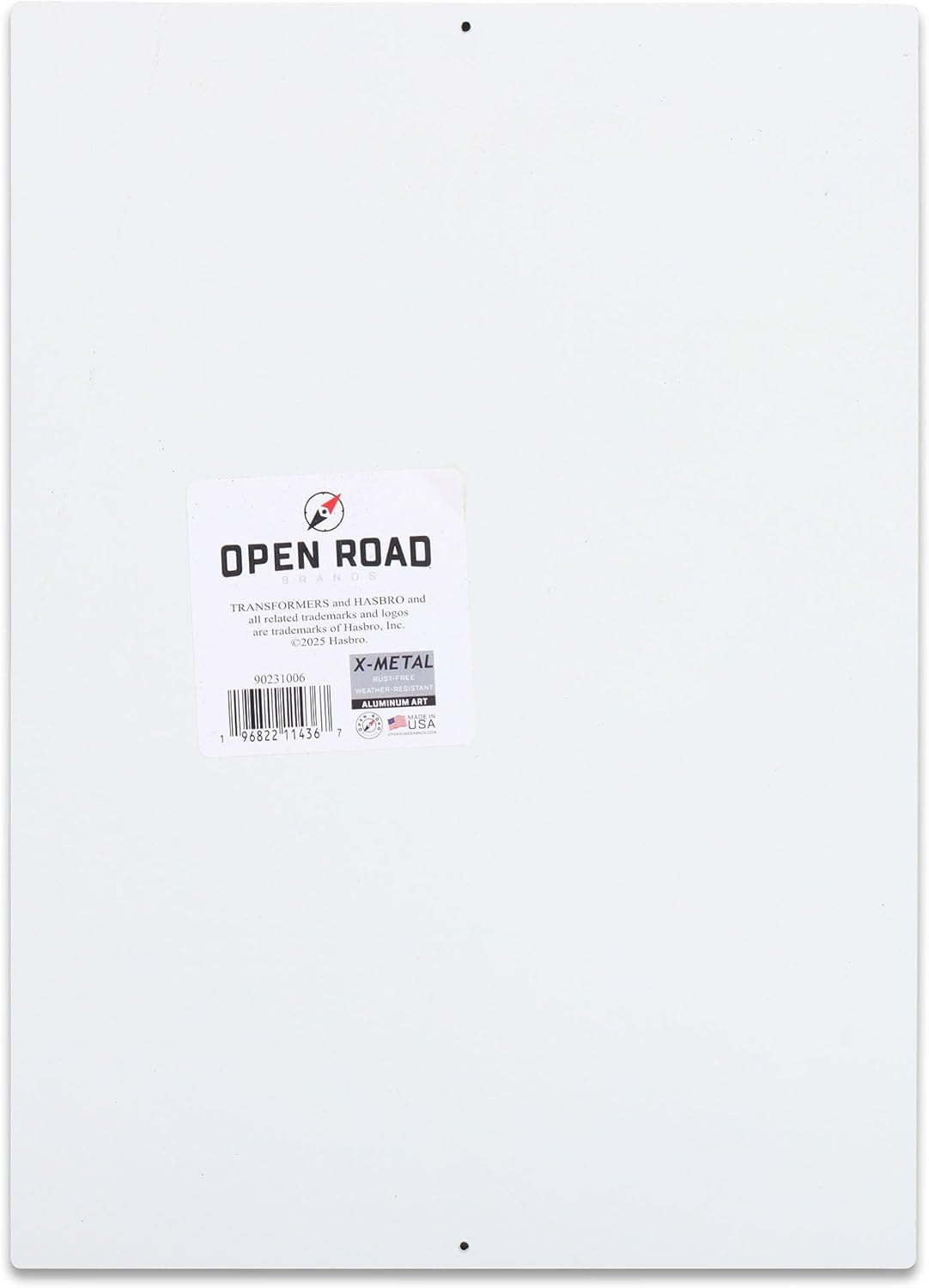 Open Road Brands Hasbro Transformers Optimus Prime Grid Silver Metal Wall Decor - Fun Optimus Prime Sign for Home