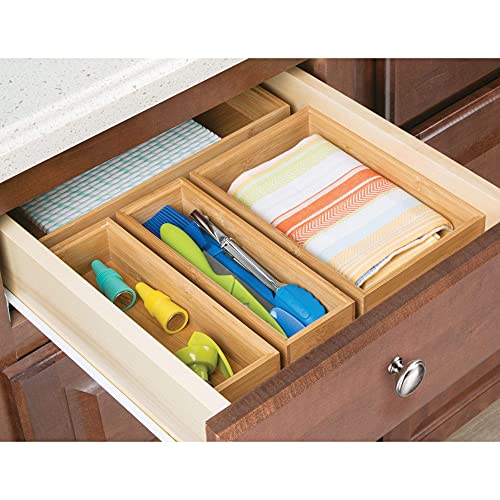 iDesign 41840 InterDesign Caixa empilhável de bambu 7,6 x 22,8 x 5 cm Organizador de gaveta Formbu -