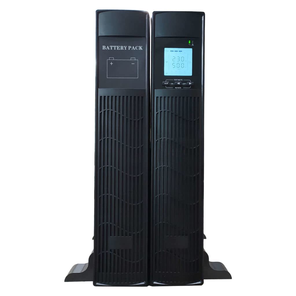 Techly Professional 365573 Gruppo di continuità ups 3000VA 2700W Online Doppia Conversione Tower/Rack con Batterie Hot Swap Nero