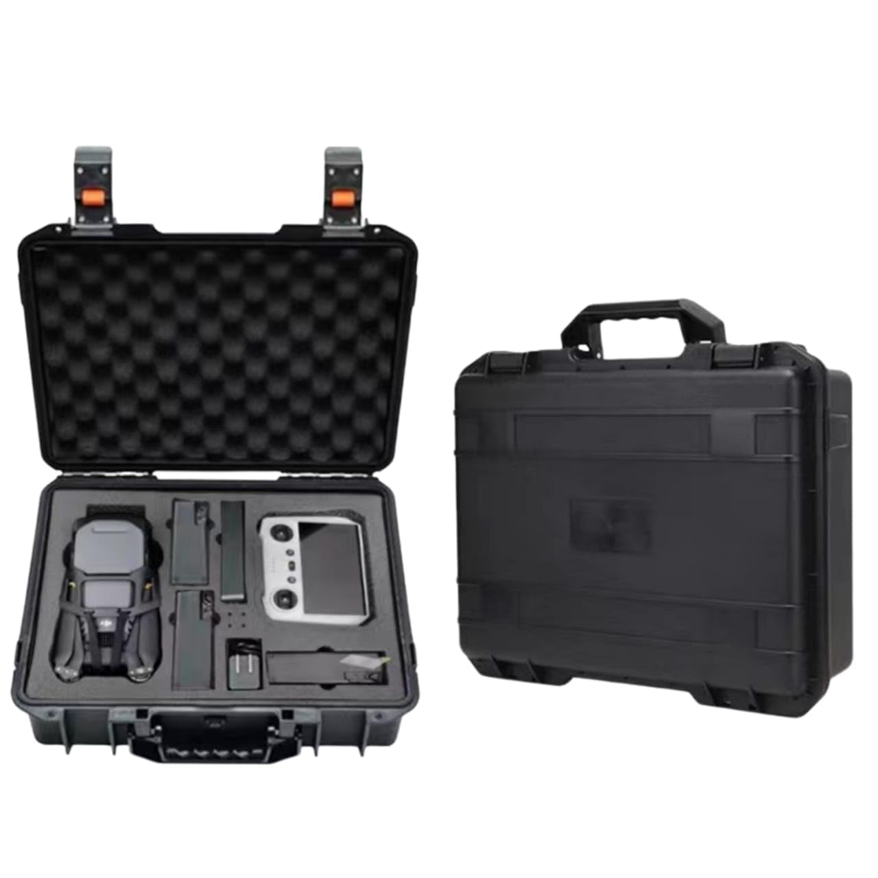 GetZget Abs Carrying Case Bag For Dji Mavic 3/3 Classic & Pro And Its Accessories Super Hard Shell Protective Waterproof Suitcases, Portable, Black-image-2