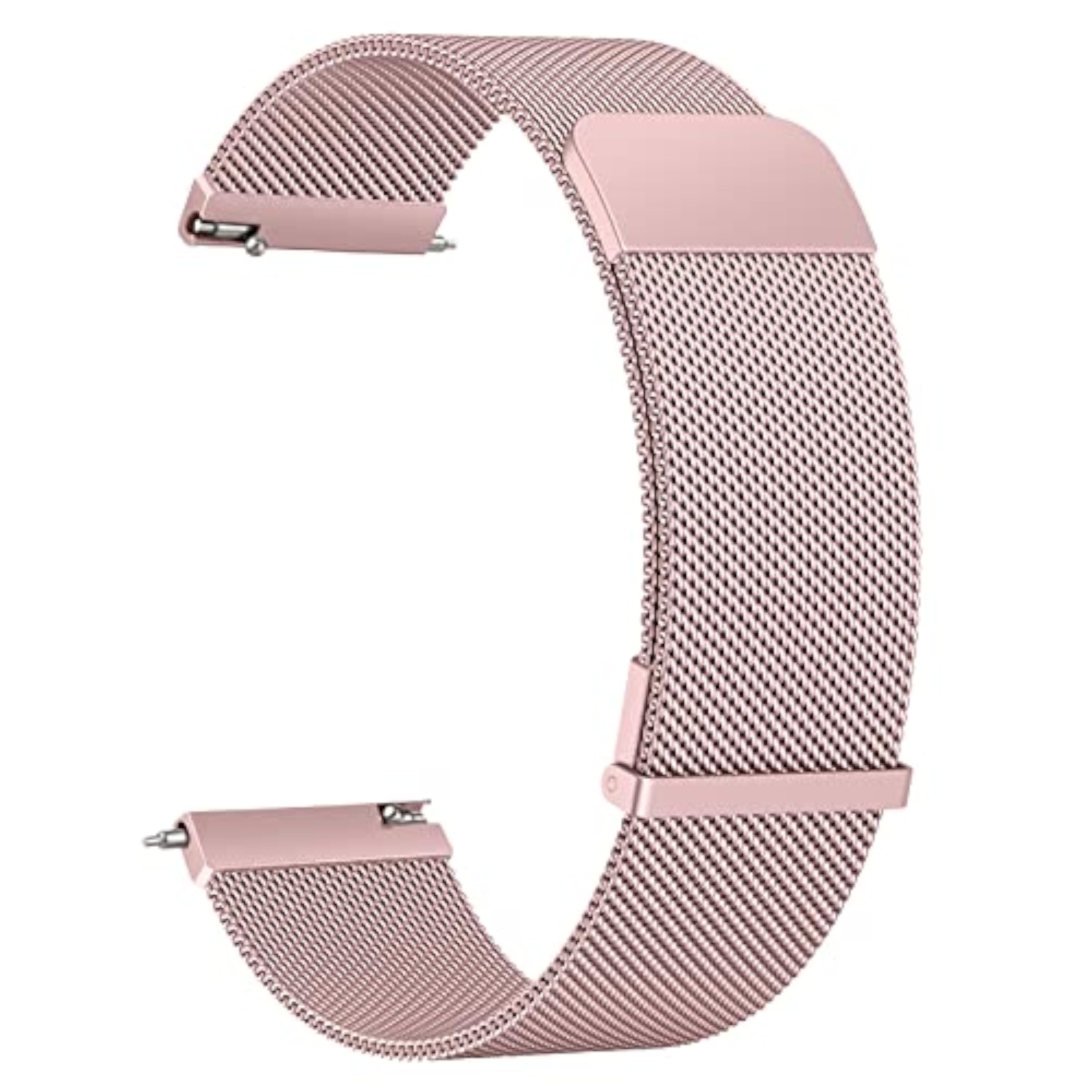 Meliya Correa para 20mm Reloj Metal de Liberación Rápida para Hombre y Mujer,Metalica Acero Inoxidable de Magnético Imán Pulseras de Repuesto para 20mm Reloj(Rosa)