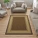 Ottomanson Contemporary Bordered Design Modern Area Rug, 5' W x 6'6" L, Choclate