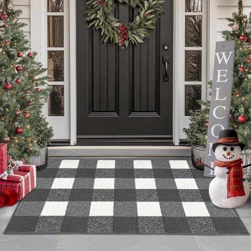 FONEYI Buffalo Plaid Outdoor Rug, 20