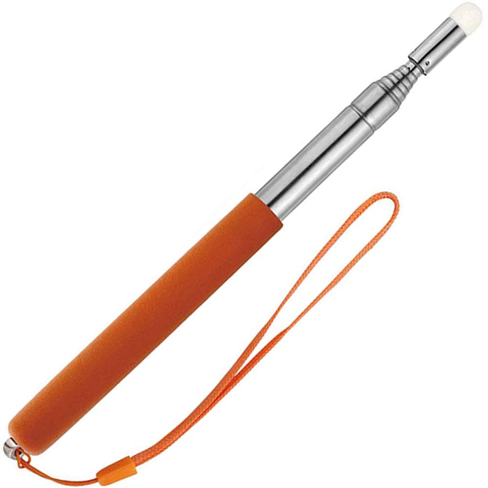 Telescopic Pointer Stick with Hand Lanyard, Teacher Pointer for Classroom, Presentation Pointers for teachers, Hand Pointer Extendable Pointer Stick Retractable Pointer Pen Whiteboard Pointer (Orange)