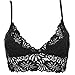 Fashion Floral Lace Bralette Bras Removable Pads Elastic Band Bustier Top Sheer Wireless