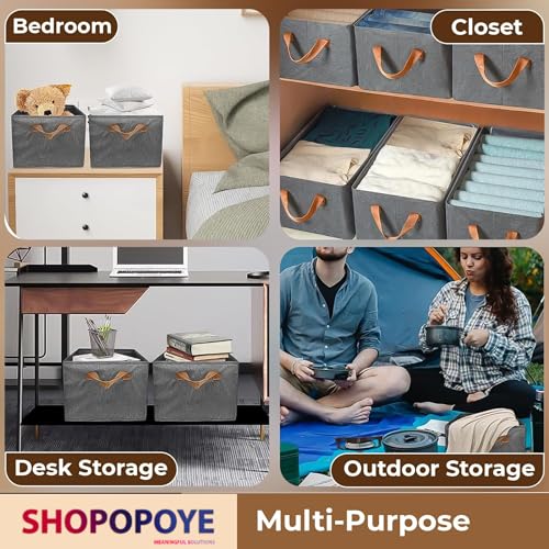 Image of Wardrobe organizer for storage, Clothes storage organizer,cloth storage box for wardrobe,basket,jeans,pants,shirts,dress,books,baby toys (Pack of 1, Grey)