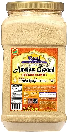 Rani Amchur (Mango) Ground Powder Spice 3.5oz (100g) ~ All Natural, Indian Origin | No Color | Gluten Friendly | Vegan | NON-GMO | Kosher | No Salt or fillers
