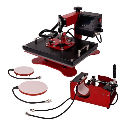 Prensa térmica digital 5 en 1 con brazo oscilante 12x15 pulg