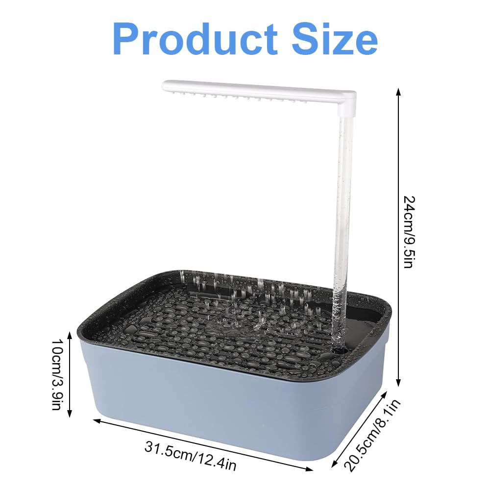 LUFEIS Bird Bath, Automatic Water Circulation with Multiple Water Outlets, Parrot Shower Bath - Image 2