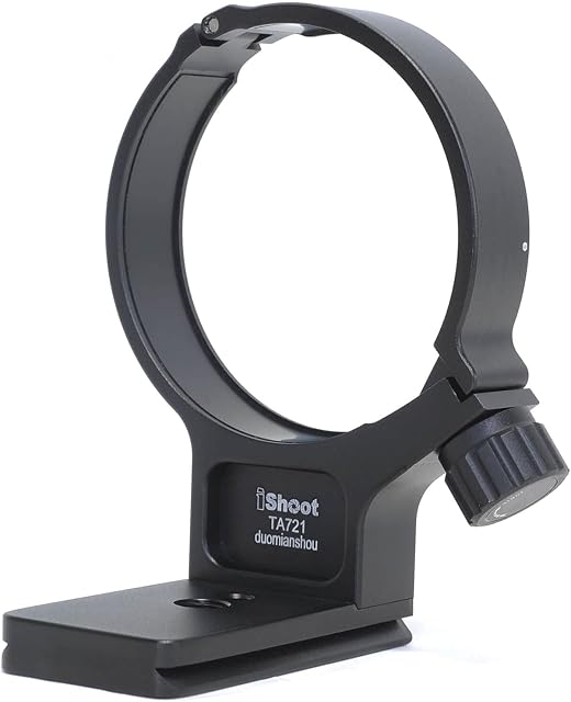 iShoot Tripod Mount Ring, Lens Collar Support Compatible with Tamron 70-210mm f/4 Di VC USD A034, Built-in Arca Fit Quick Release Plate for Arca-Swiss Tripod Head Clamp