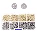 Mini Skater M2 Micro-Screws Cross Flat Head Self Tapping Wood Screws Fastener Kit and Assortment, Wooden Furniture Box Hardware Accessories (1600PCS,Golden and Silver)
