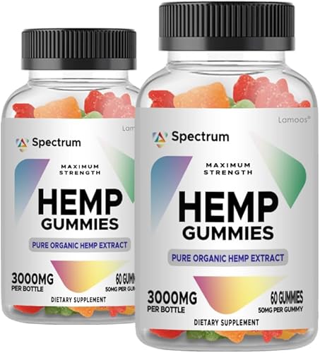 Spectrum Gummies - Gomitas de cáñamo Spectrum (paquete de 2, 120 unidades)