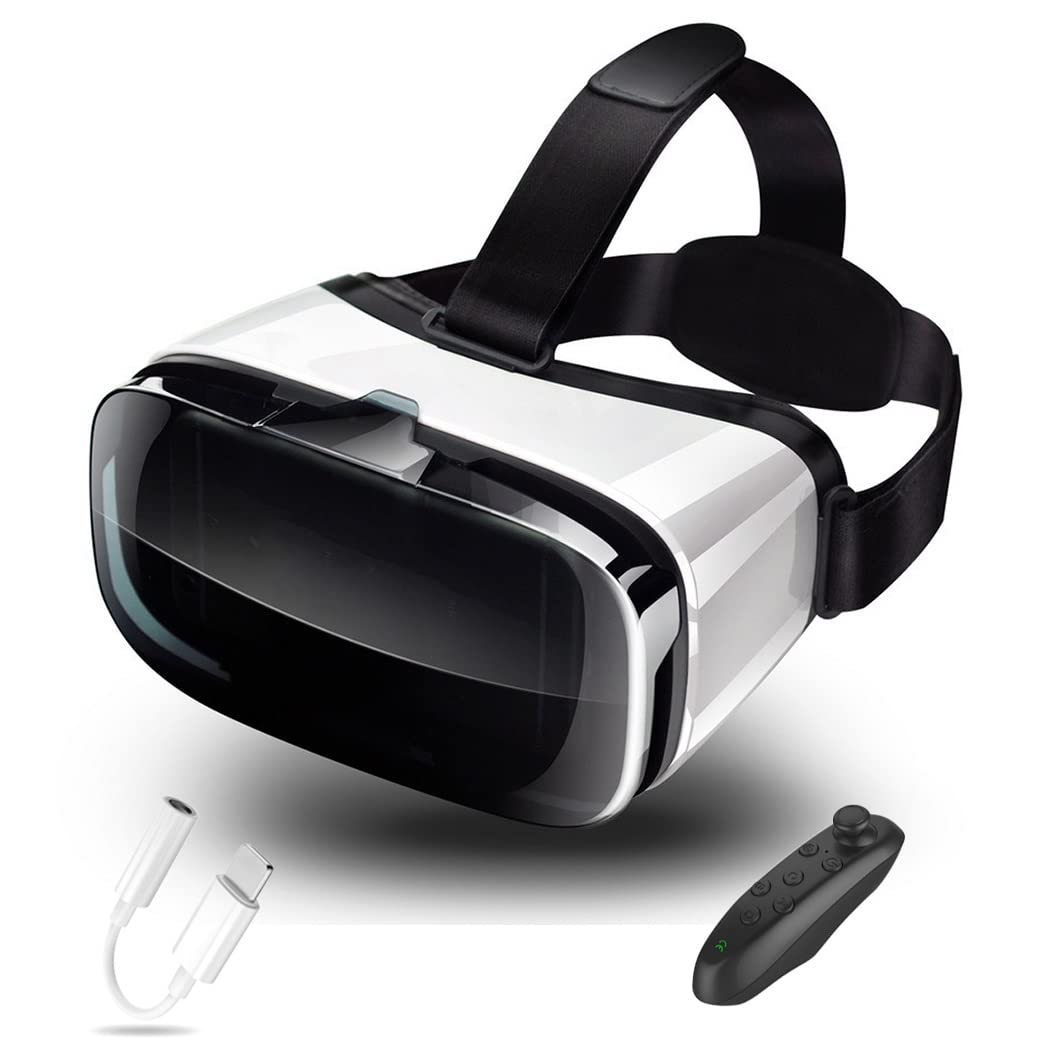 Okulary VR, zestaw słuchawkowy z wirtualnej rzeczywistości, zestawy słuchawkowe VR obsługujące Android i IOS, połączenie Bluetooth do iPhone 13 Pro Max/13 Pro/12/11, do Samsung Galaxy S21, Huawei, Xiaomi