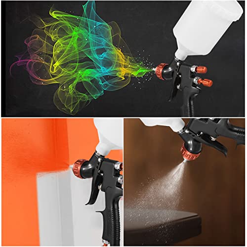 mewmewcat HVLP Air Spray Gun Kit 1.3mm Nozzle 600ml Fluid Cup Zwaartekracht Feed Air Verfspuit Mini Handheld… - Image 8