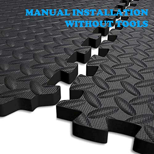 Puzzle Exercise Floor Mat Eva Interlocking Foam Tiles Exercise Equipment Mat Workout Mats Flooring For Home Gym 20 Square Feet Gym Floor Mats For Gyms, Yoga, Workout #TOP6