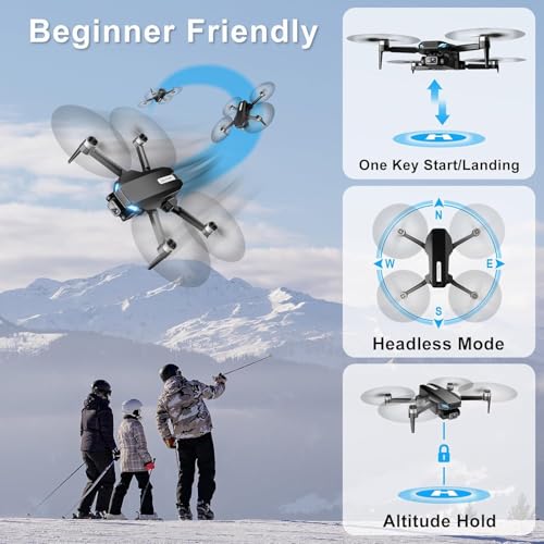 2K Drone with Camera for Adults & Beginners, Mini Drone with 2 Batteries — view 4