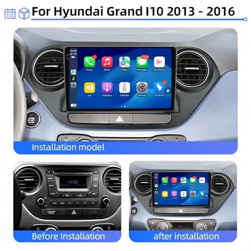 Estéreo de Automóvil 4G+64G con Bluetooth y Mirror Link para Hyundai i10 2